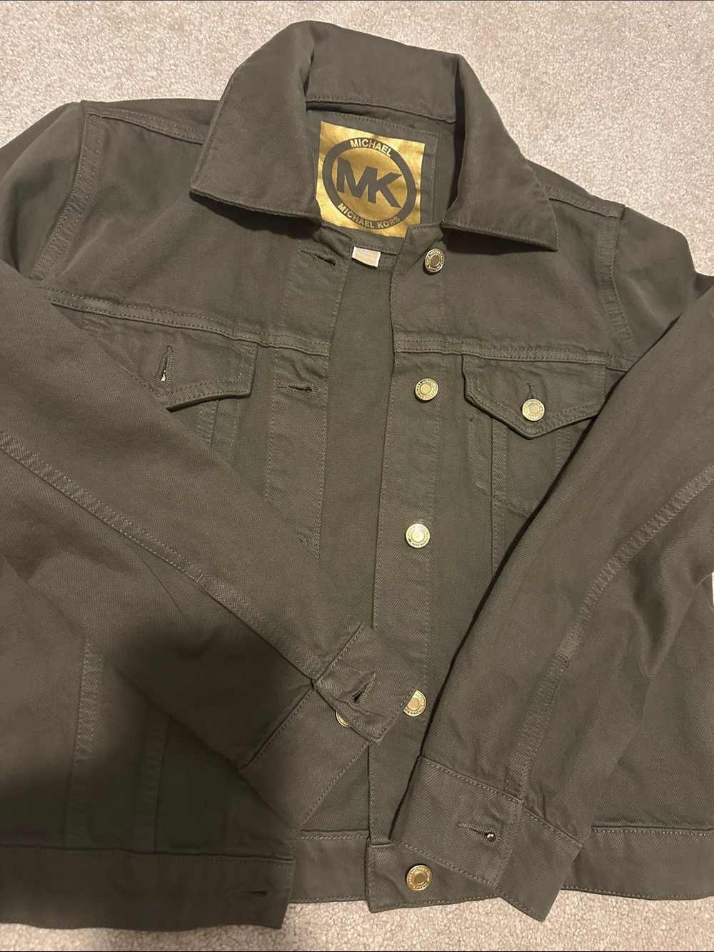 Michael Kors Olive Green Jean Jacket